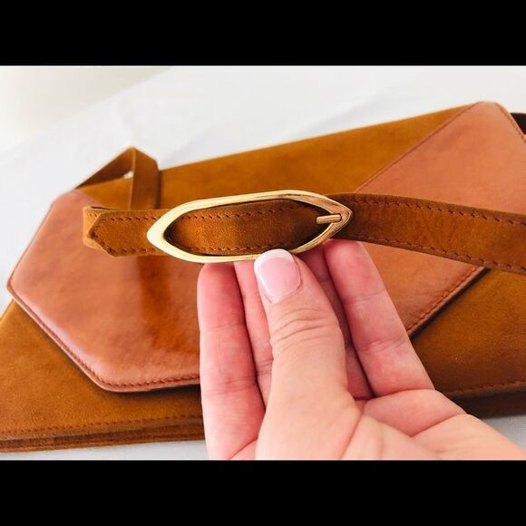 ROSINA FERRAGAMO SCHIAVONE Vintage leather and suede purse - Picture 7 of 10